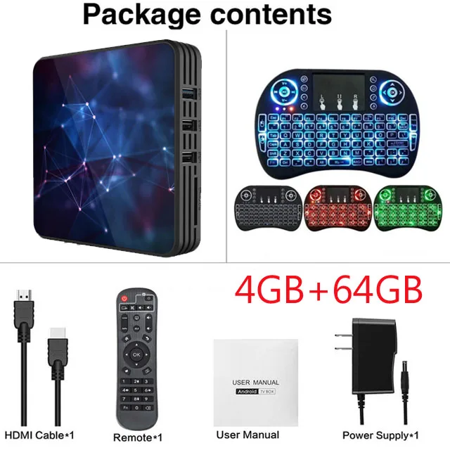 4GB 64GB I8B Android 9,0 tv BOX 6K Youtube Google Assistant 3D видео ТВ приемник Wifi 4 Гб ram 64 Гб rom Smart tv Box Play Набор магазина top Box - Цвет: 4GB 64GB I8B