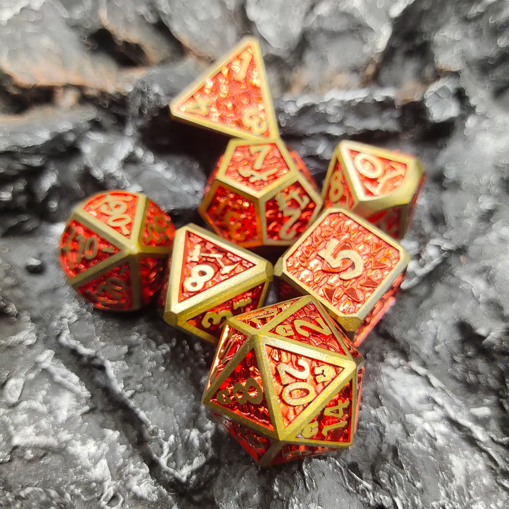 Game Dice Dice Set 7 Pcs Galaxy Metal D&D Dice for Role Playing Game