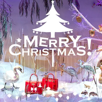 

Merry Christmas Windows Stickers Christmas Ornaments Christmas Decorations For Home Xmas Decor Happy New Year Red Navidad Noel