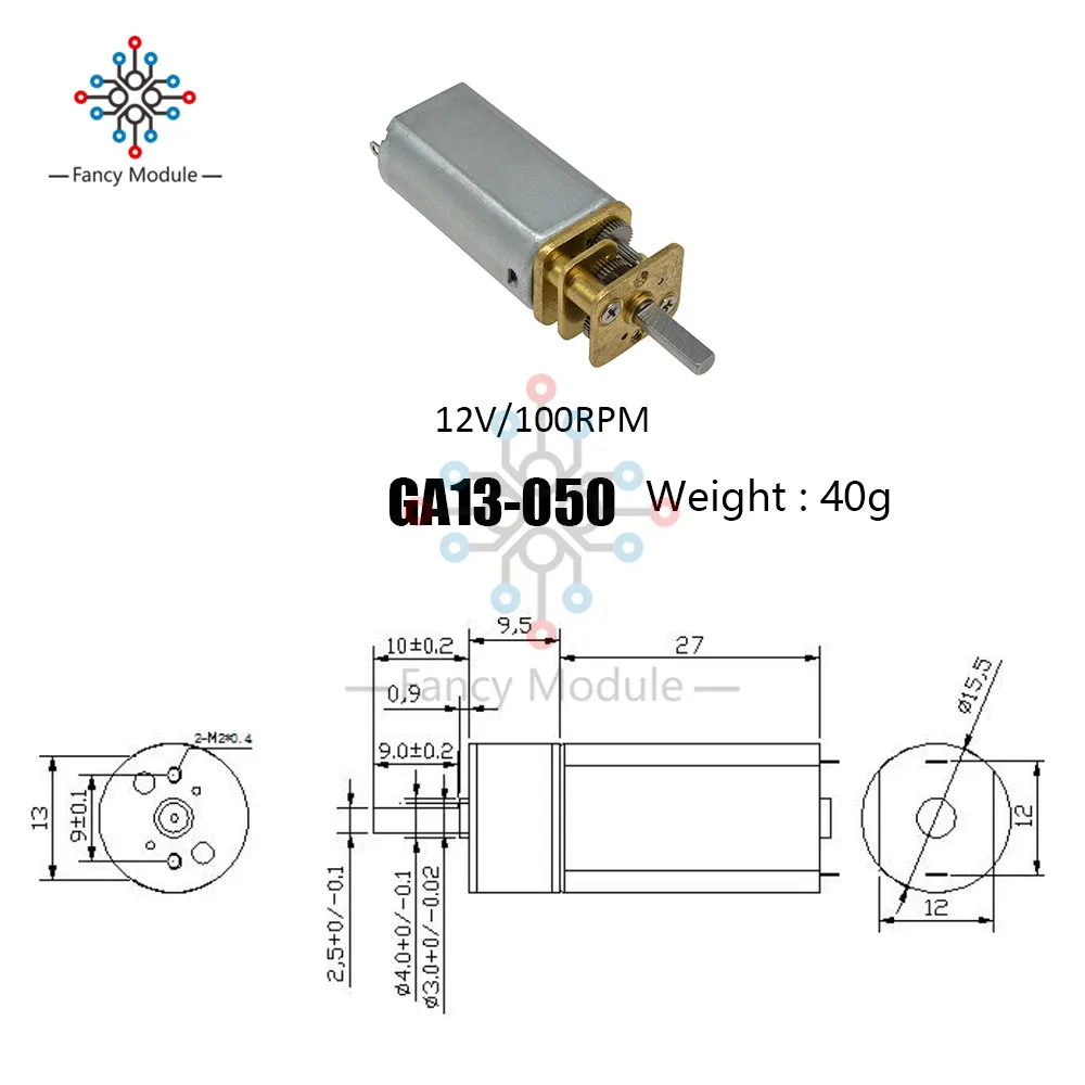 Diymore DC мотор-редуктор DC 12V 65MA 13GA 100RPM двигатель с редуктором для умные автомобили электрические игрушки