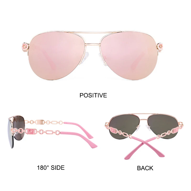 Q·VISELD Retro Pilot Polarized Sunglasses Women UV400 Mirror Driving Sun Glasses High Quality Vintage Brand Metal Sunglass
