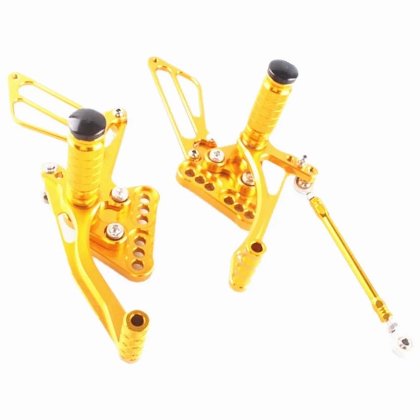 

Aluminum For Suzuki GSXR1000 2005-2006 K5 CNC Adjustable Foot Pegs Rearset Gold