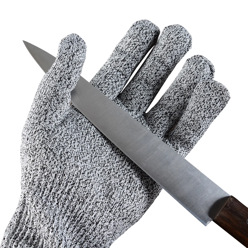Кухонные перчатки, устойчивые к порезам, высокопрочные, класс защиты 5, защитные, анти-порезные перчатки, защитные перчатки для резки, S-XL, 1 пара