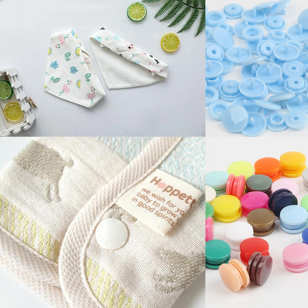 20Sets Round Plastic Snaps Button Fasteners KAM T5 12mm Garment Accessories For Baby Clothes Clips Quilt Cover Sheet Button 6