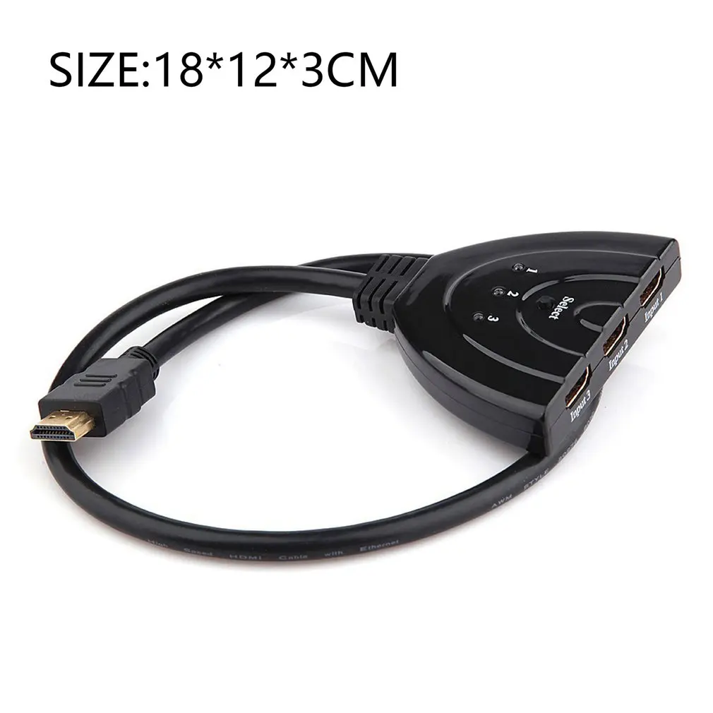 3 порта 4K HDMI Кабель адаптер входа 1 выход автоматический переключатель