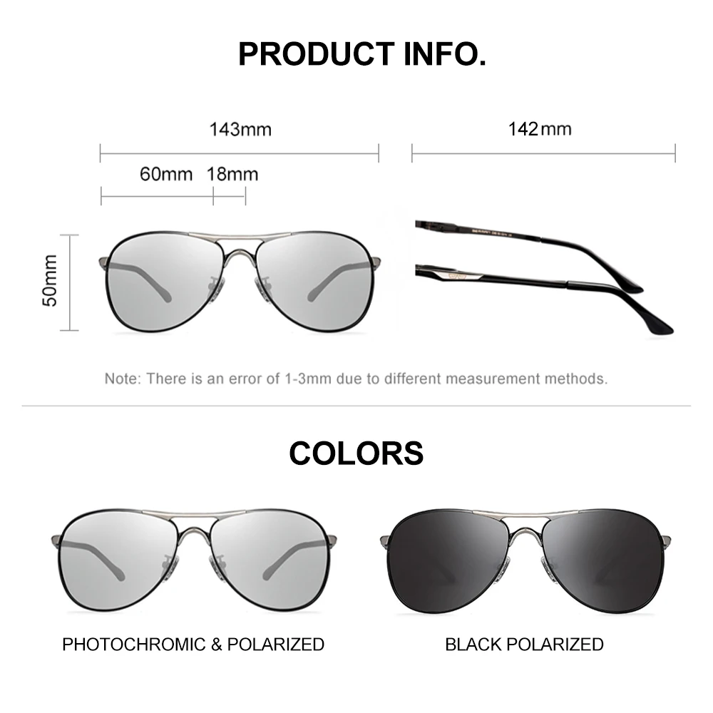 CAPONI Driving Photochromic High Quality Sunglasses Polarized Classic Brand Sun Glasses for Men oculos de sol masculino_voghion.com