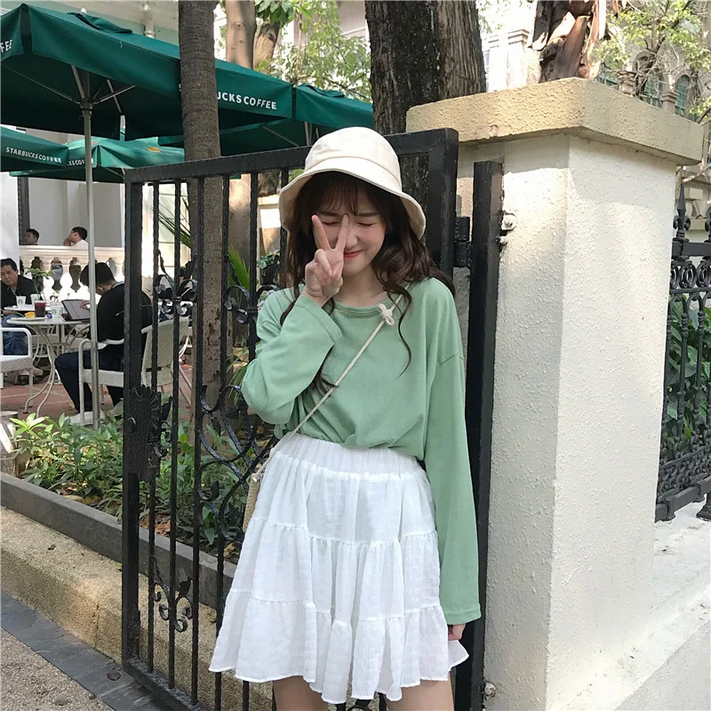 

2019 Korean-style Spring And Summer New Style GIRL'S Sense Plaid Pleated Skirt College Style High-waisted Slimming A- line Skirt
