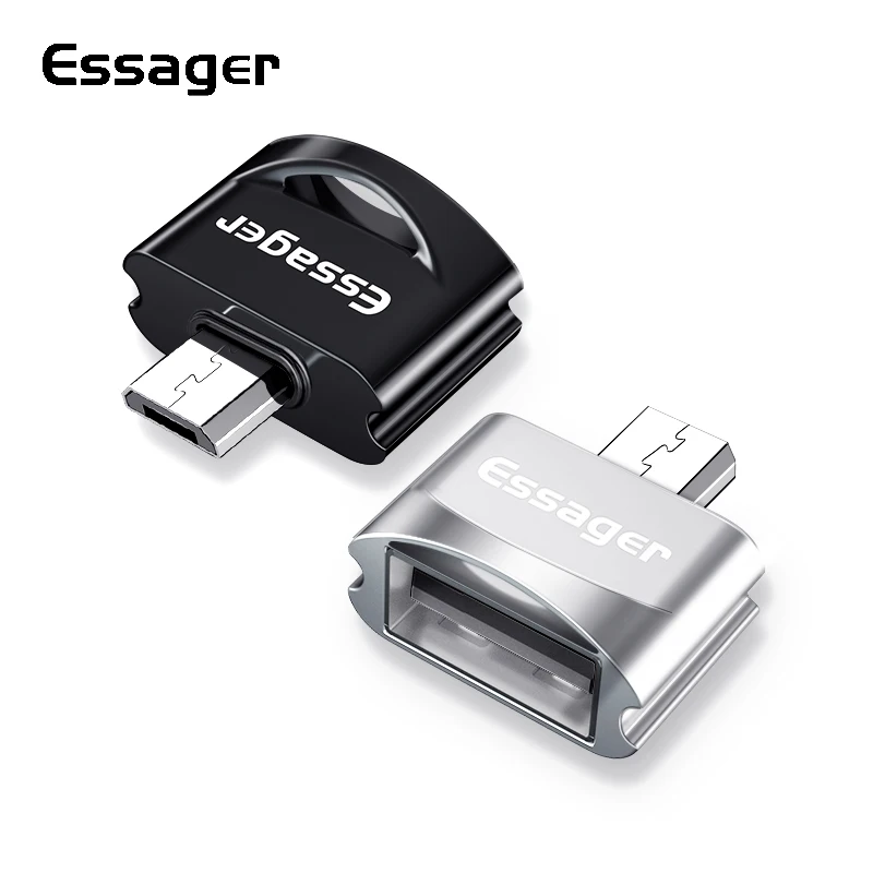 Адаптер Essager Micro USB OTG папа 2 0 мама для Samsung A7 Xiaomi Redmi Note 5|Переходники и адаптеры| |