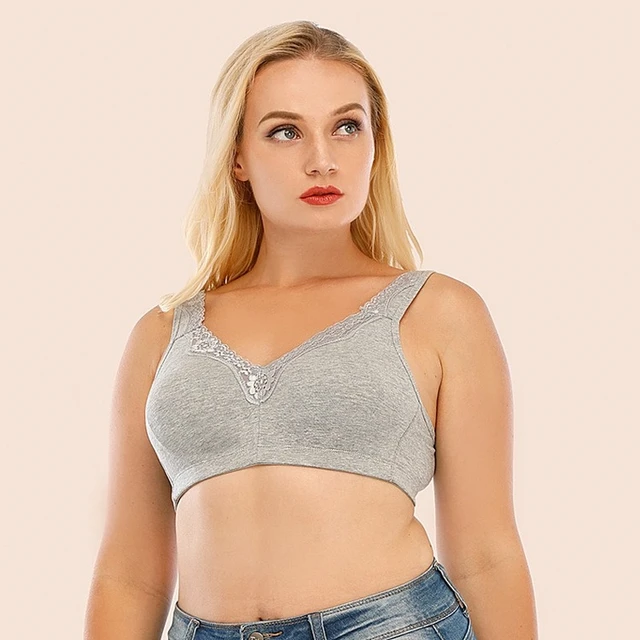 Bras for Women Large Plus Size Ladies Cotton Bra Wire Free