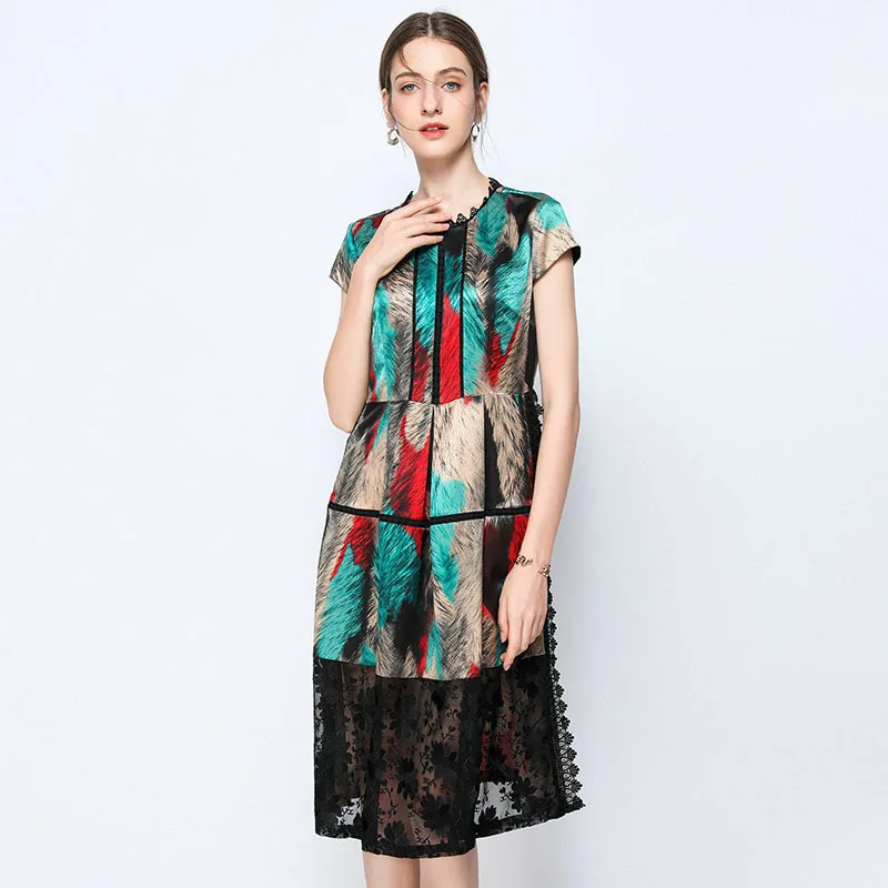 Groen Rood Blok Bloemen Zijden Jurken Vrouwen 2020 Zomer Merk Lange Casual Sexy Kantoor Werk Boho Mom Dress Plus Size dropship Groen Rood Blok Bloemen Zijden Jurken Vrouwen 2020 Zomer Merk Lange Casual Sexy Kantoor Werk Boho Mom Dress Plus Size dropship