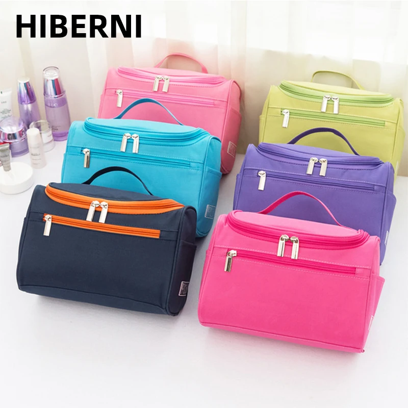 

Waterproof zipper ladies cosmetic bag travel storage bag wash bag portable travel cosmetic bag brand designer HIBERNI