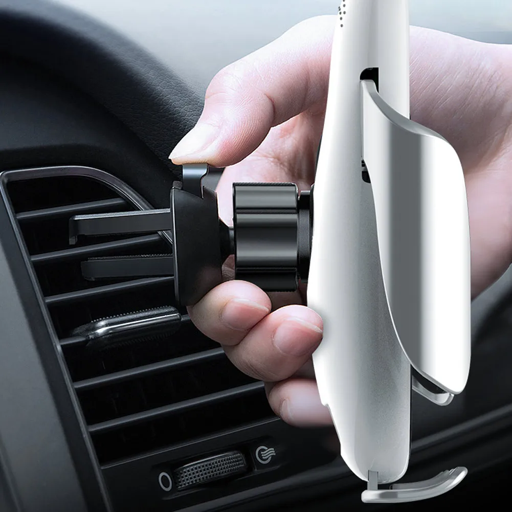 Wireless Car Charger Mount Automatic Clamping Smart Sensor Fast Charging for iPhone Samsung M8617