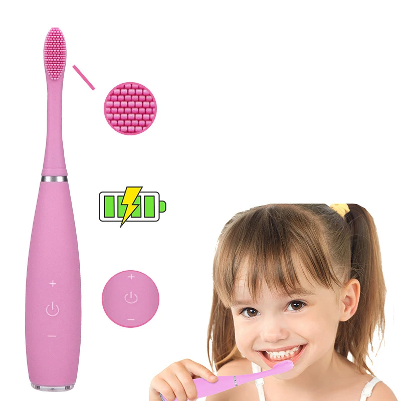 Children's Electric Toothbrush Rechargeable Silicon Electric Toothbrush Waterproof Acoustic Electric Toothbrush Blue Children's Electric Toothbrush Rechargeable Silicon Electric Toothbrush Waterproof Acoustic Electric Toothbrush Blue
