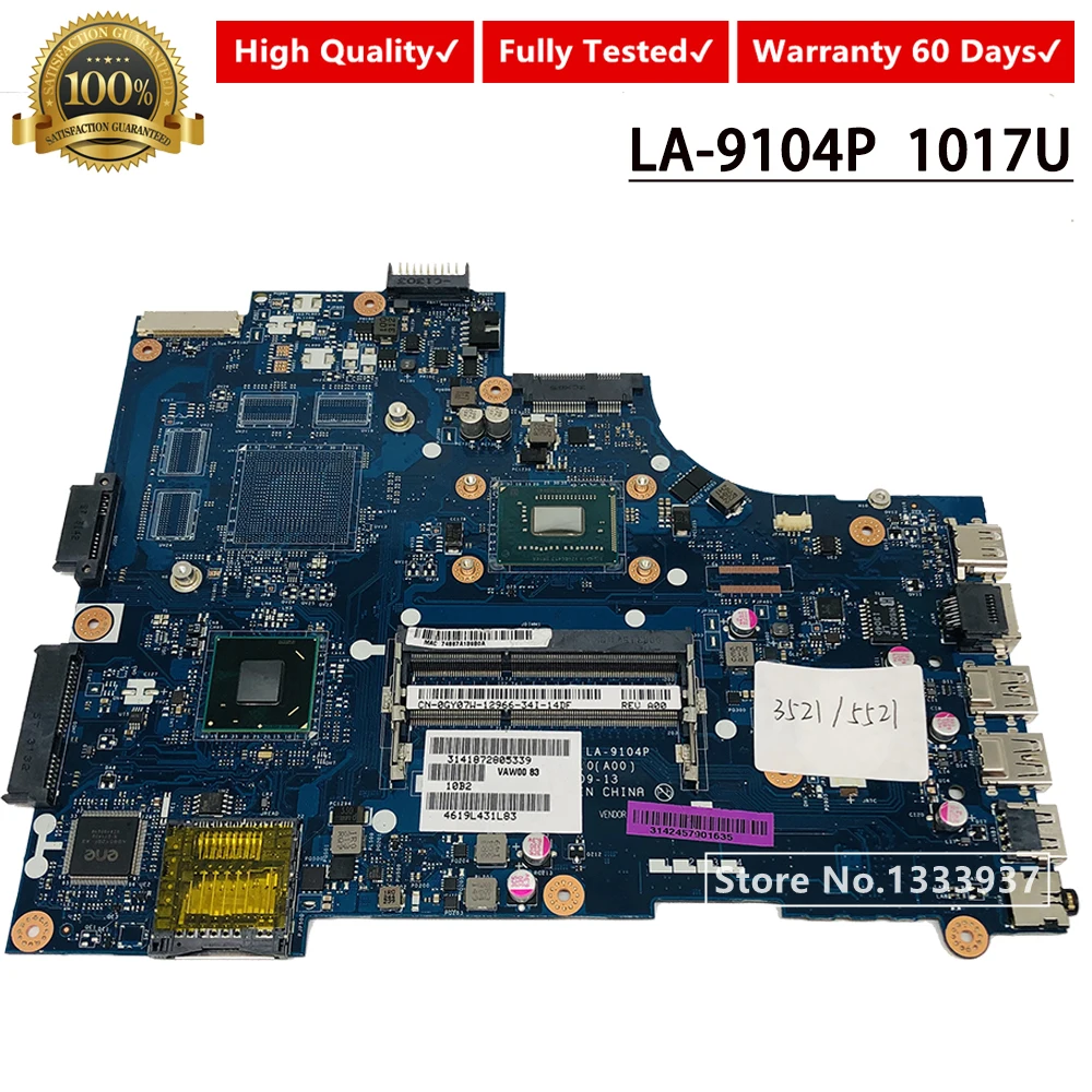 CN-0GY07W 0GY07W GY07W материнская плата для ноутбука Dell inspiron 15 3521 5521 3721 Материнская плата ноутбука VAW00 LA-9104P SR10A 1017U
