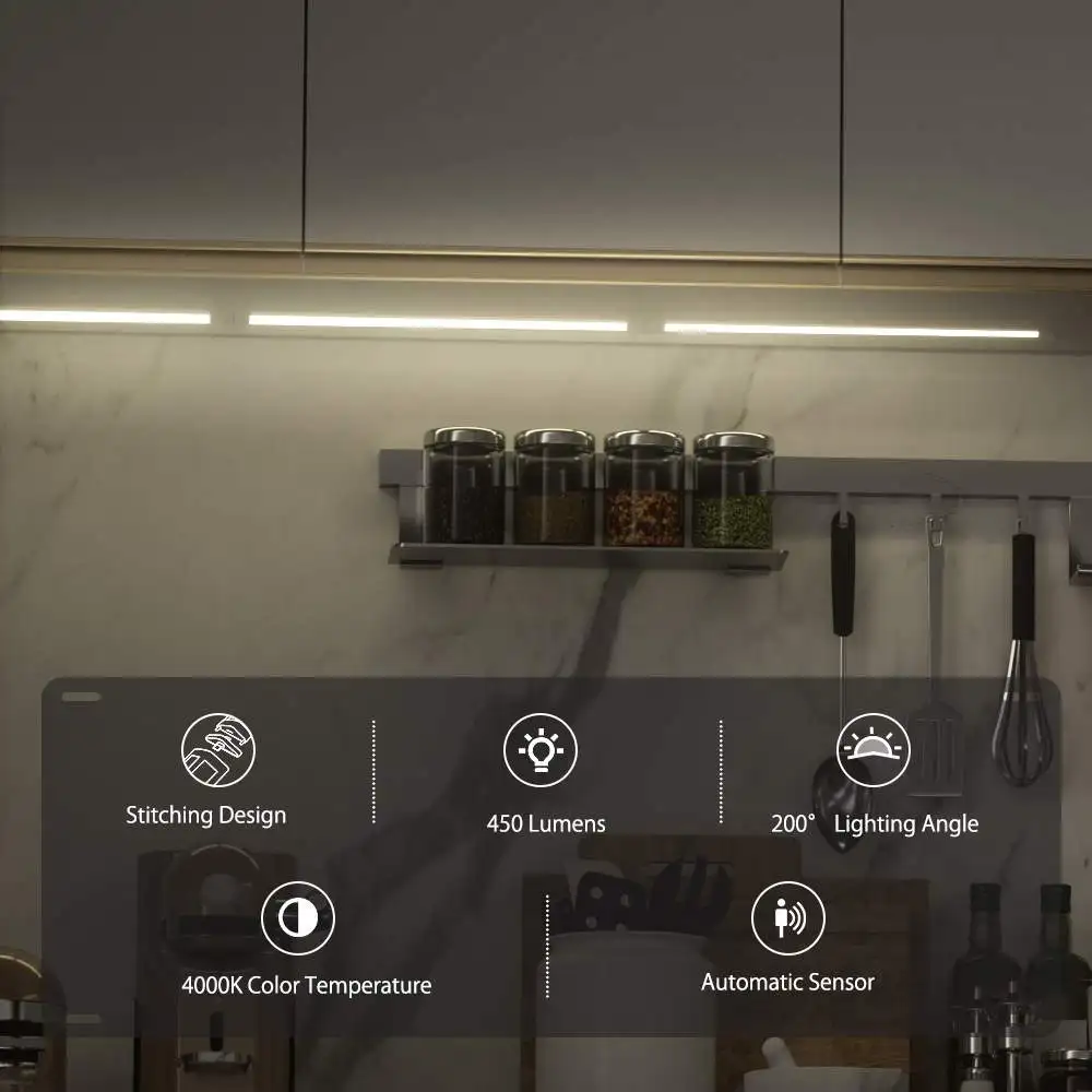  BlitzWolf BW-LT25 LED Detachable & Spliced Cabinet Light with Stitching Design 12W DC 12V Automatic - 4000283722084