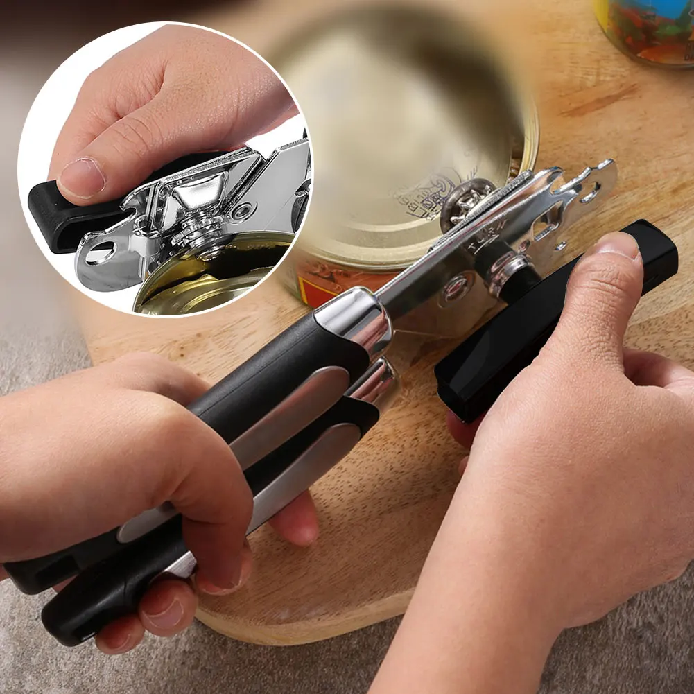 Multi function Stainless Steel Cans Opener Professional Ergonomic