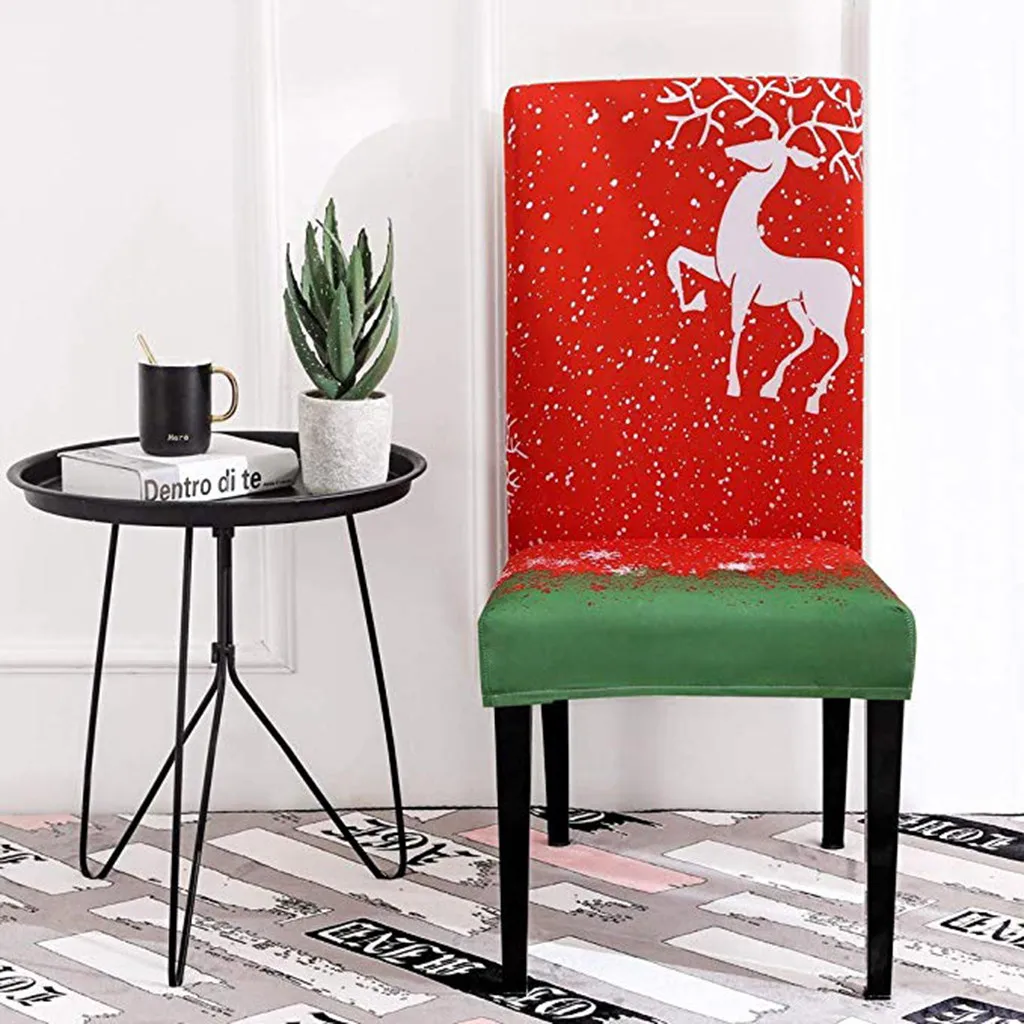 Chair Cover Spandex Stretch Elastic Slipcovers christmas decor Dining Seat Cover for Banquet Wedding Restaurant Hotel housse