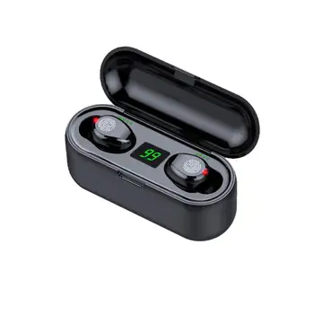 

Wireless Earphones Bluetooth V5.0 F9 TWS Bluetooth Sports Headsets LED Display With 2000mAh Power Bank Headset With Mic