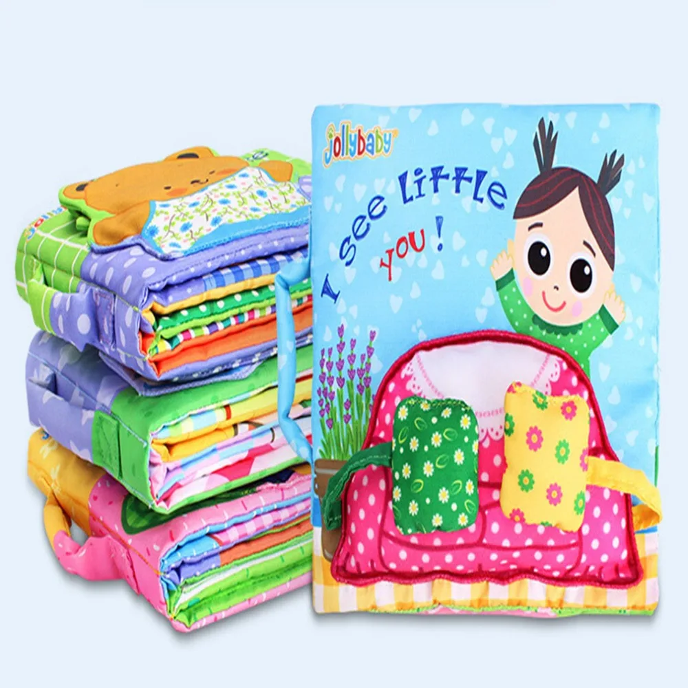 

New Baby Infant Toys Baby 3D Cloth Book Early Learning Educational Toys Animals English Story Development Books Juguetes Oyuncak