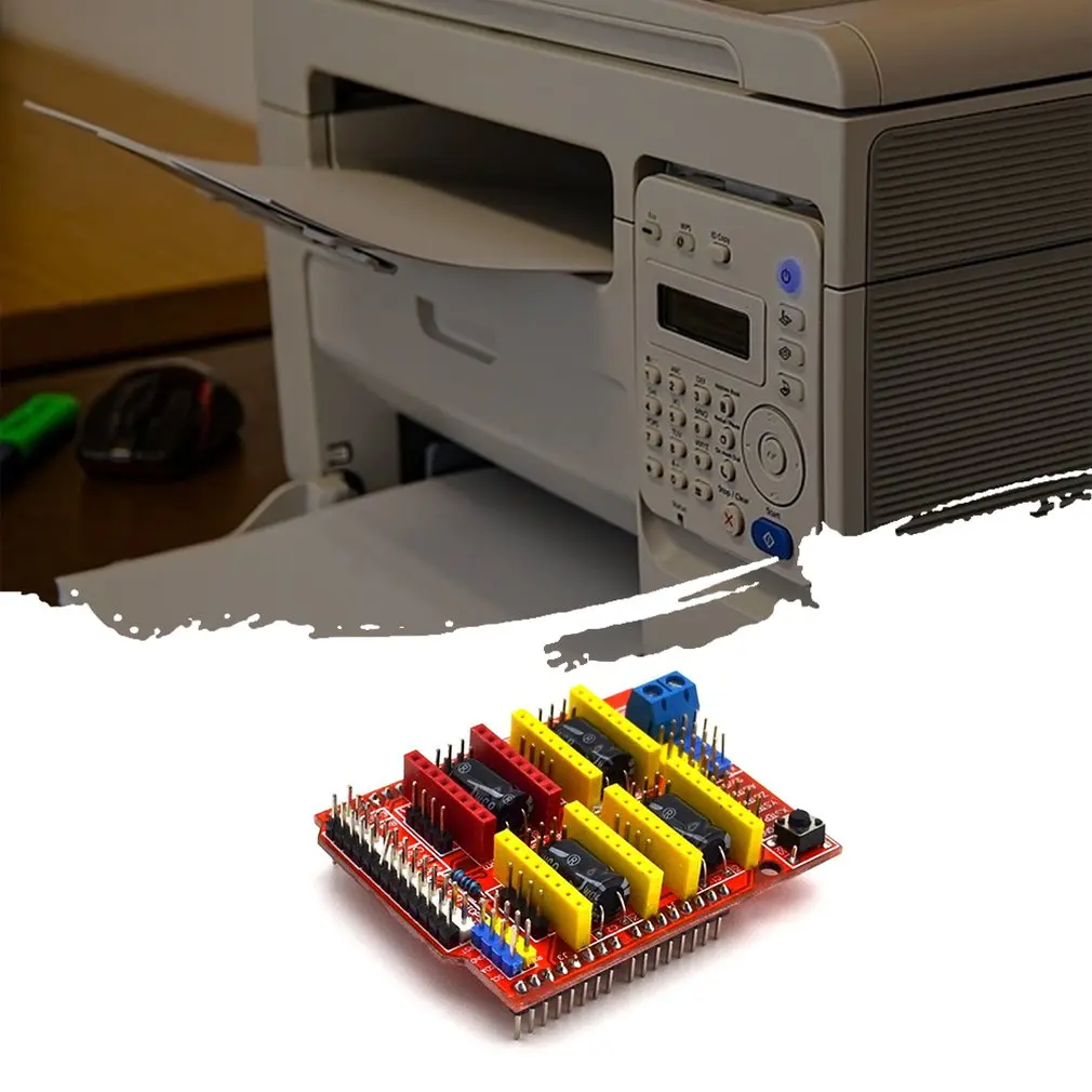V3.0 гравер 3d принтер CNC Щит Плата расширения A4988 Драйвер для Arduino алюминиевый радиатор штыревые разъемы