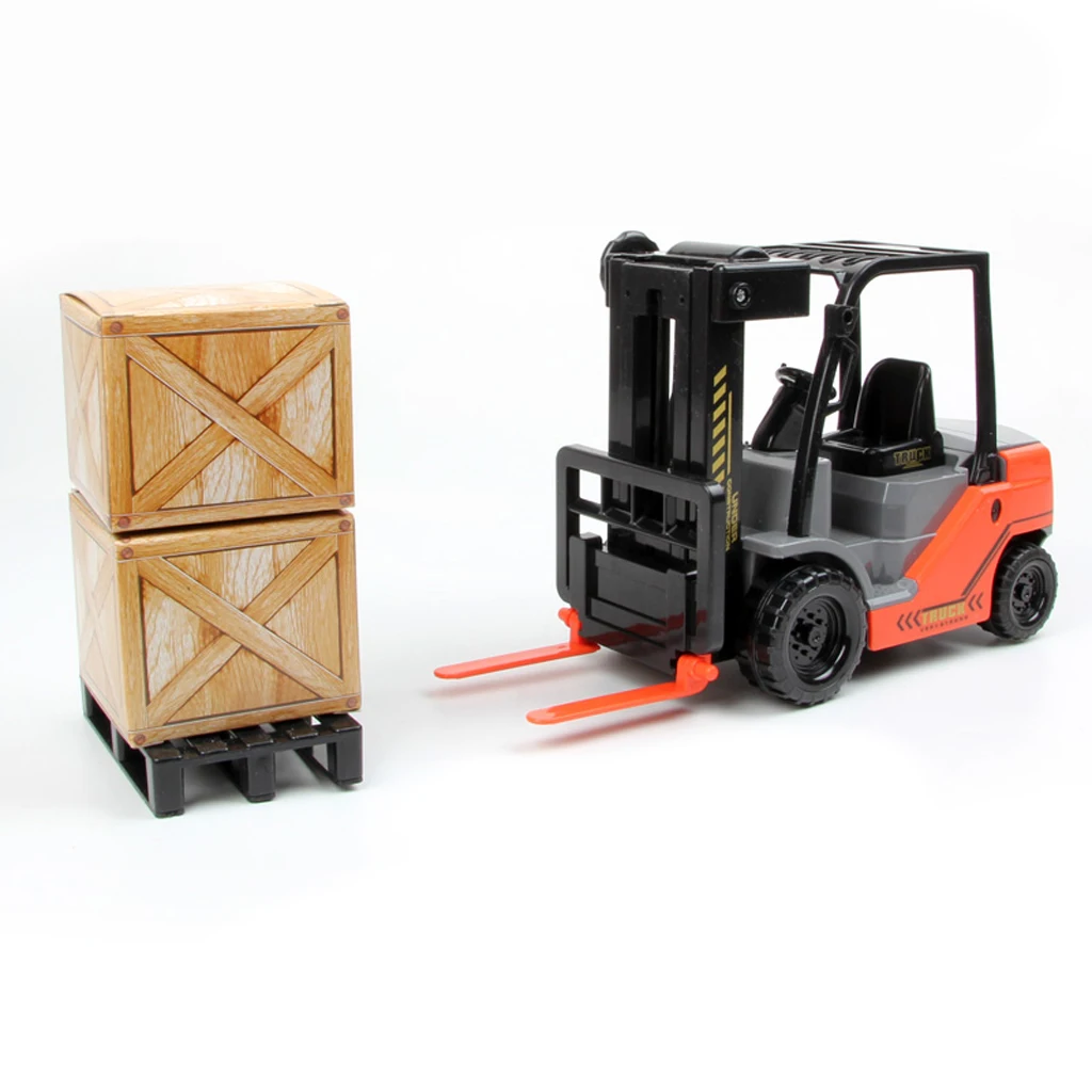 Miniature 1:22 Plastic Fork Lift Truck Engineering Vehicle Toy Gift