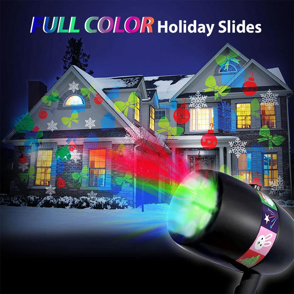 Inghoo светодиодный лазерный светильник для сцены, проектор, домашний декор, светильник ing для дома, сада, 12 узоров, открытки, праздник, Рождество, дискотека