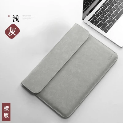 Scrub Gray 1 Сумка для ноутбука из искусственной кожи для женщин и мужчин с матовым рукавом 15,6 Для Macbook Air 13 Pro 11 12 14 15 чехол для Xiaomi notebook Cover - Цвет: Scrub Gray 1