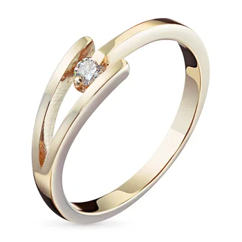 

Yellow gold ring with a diamond e0301kts01158900