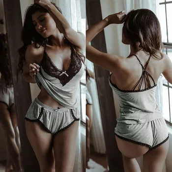 

Pyjamas Women Sexy Lingerie Pajamas Sexy Lace Pajamas Lingerie Women Underwear Sexy Sleepwear Sets Pijama Mujer пижама женская