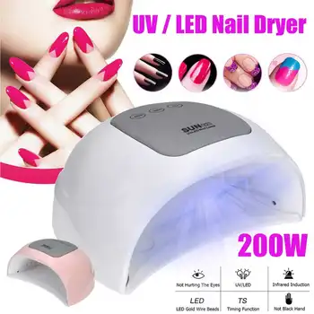 

200W X21 UV Lamp LED Nail Lamp Nail Dryer For All Gels Polish Sun Light Infrared Sensing 30/60s Timer Smart For Manicure