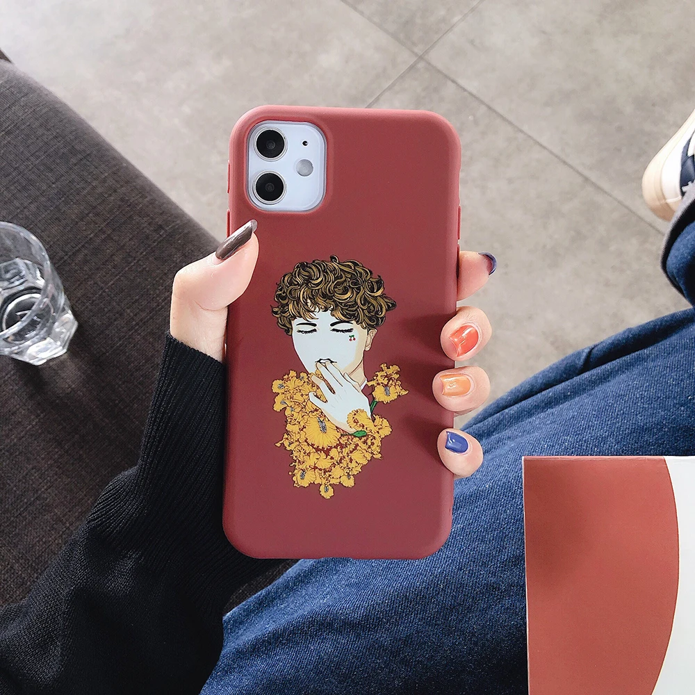 Яркий матовый чехол для мобильного телефона с рисунком, подходит для iphone 11, 11PRO, 11PRO, MAX6s, 7, 8 Plus, трендовый Чехол для мобильного телефона - Цвет: A