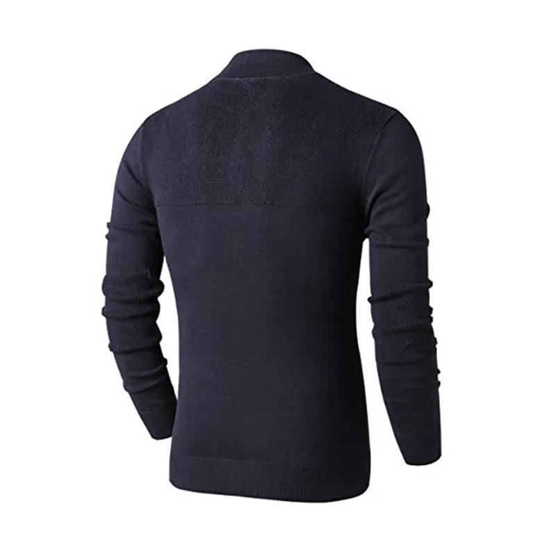 MuLS Brand Cotton Pollovers Sweater Men Casual Sweaters Pull Homme Knitted Pullover Half Zipper Turtleneck Knitwear Polo-Collar 3