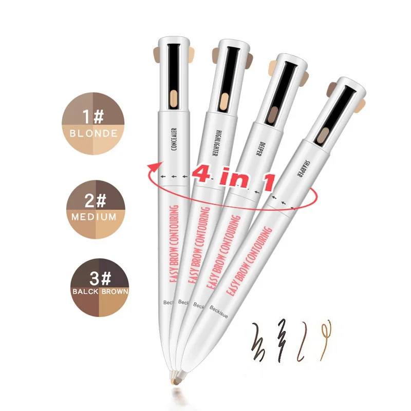 

Waterproof Brow Pencil Drawing Eye Long Lasting Cosmetic Tool Women Eyebrow Pen 4 In 1 Eyebrow Pencil Makeup Easy Color