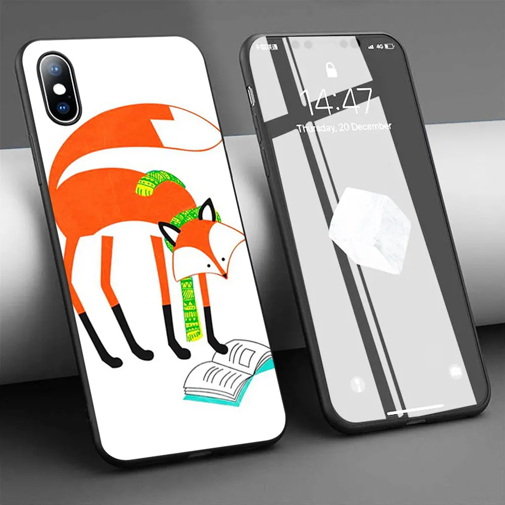 Coque Scarf Fox Soft Silicone Phone Case for iPhone 11 Pro Max X 5S 6 6S XR XS 7 8 Plus Cover | Мобильные телефоны и