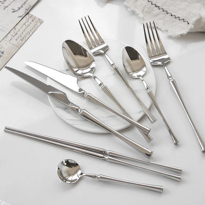 Dropship 8 Pieces Travel Flatware Set, Portable Stainless Steel