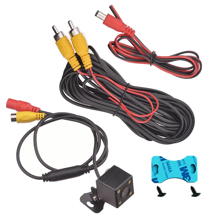 

Universal Car Mounted High-definition Rear View Webcam Reversing Video Night Vision Waterproof 4LED Lights on Board Camera