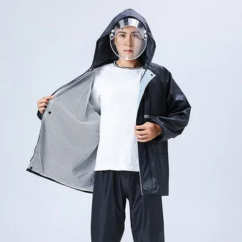 

Unisex Protective Raincoat Men Outdoor Waterproof Clothing Raincoat And Rain Trousers Protective Suit