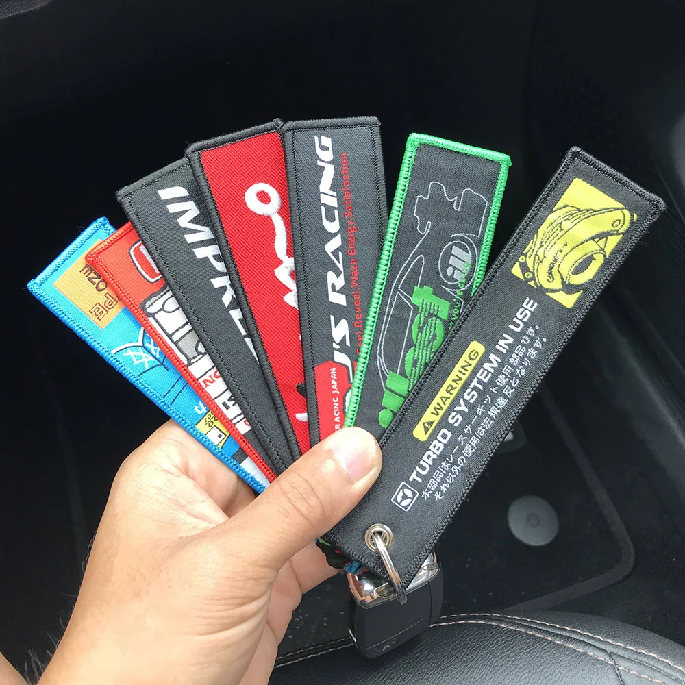 JDM Racing Style KEYCHAIN Both Side Key CHAIN Key Tag for JDM as Luggage Car Key Motorcycle Scooters Racing Biker Racing