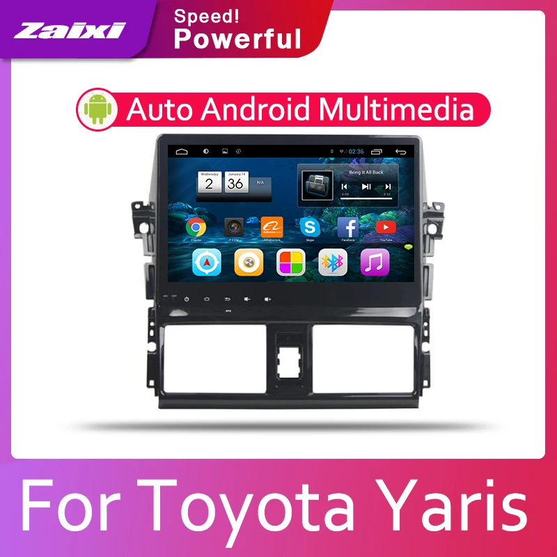 ZaiXi автомобильная система Android 1080P IPS ЖК экран для Toyota Yaris 2014 ~ 2016 автомобильный