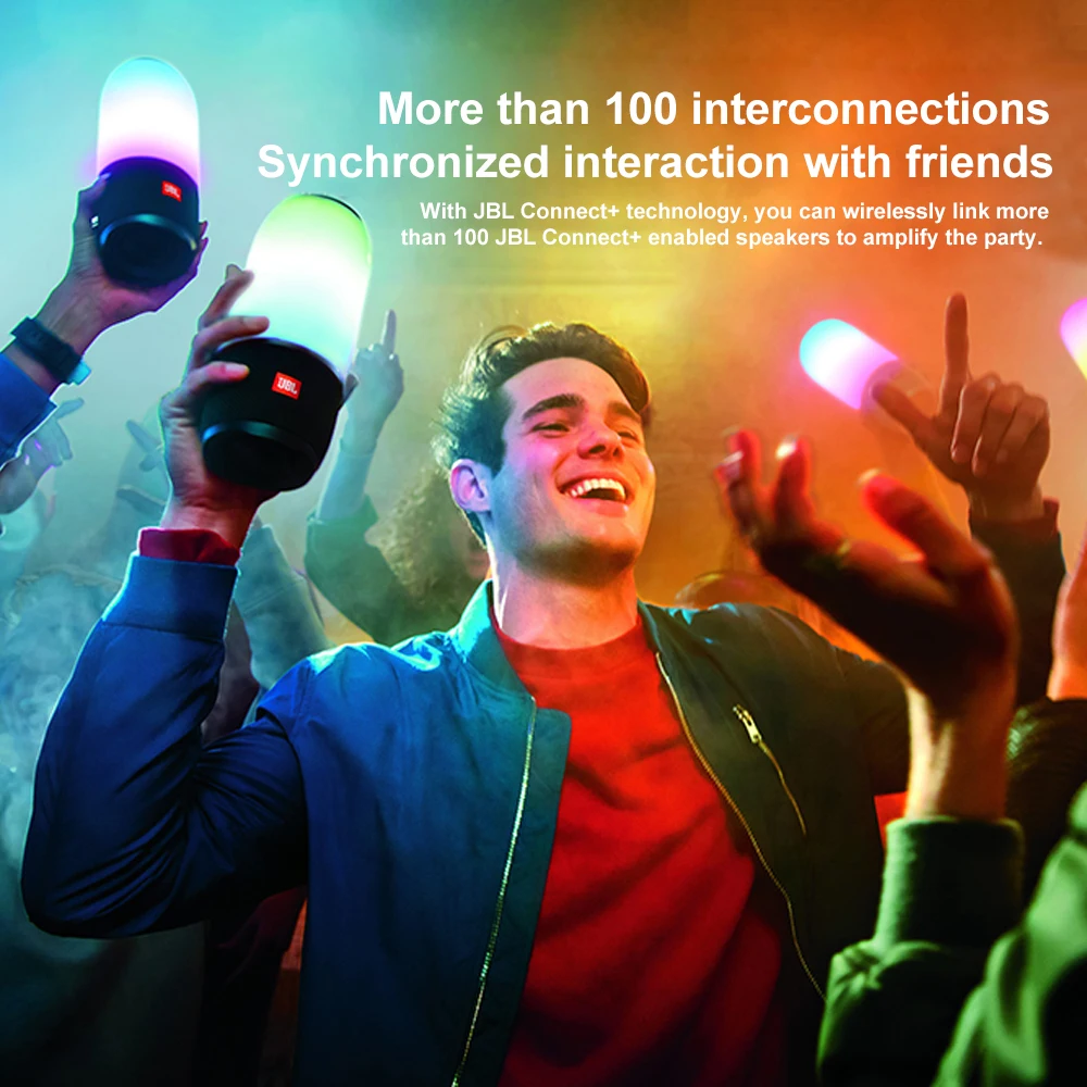 Динамик JBL Pulse 3 IPX7 водонепроницаемый беспроводной Bluetooth динамик s 360 ° Lightshow портативная музыкальная магнитола с усиленным басом с микрофоном
