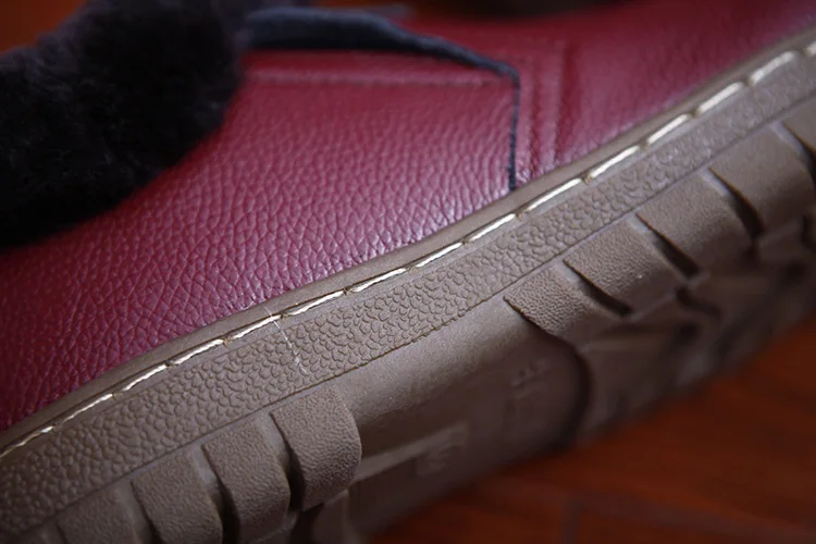 

Full-grain Leather Cotton Slippers Cover Heel Winter Men And Women Old Man Anti-slip Warm Household Genuine Leather Thick Bottom