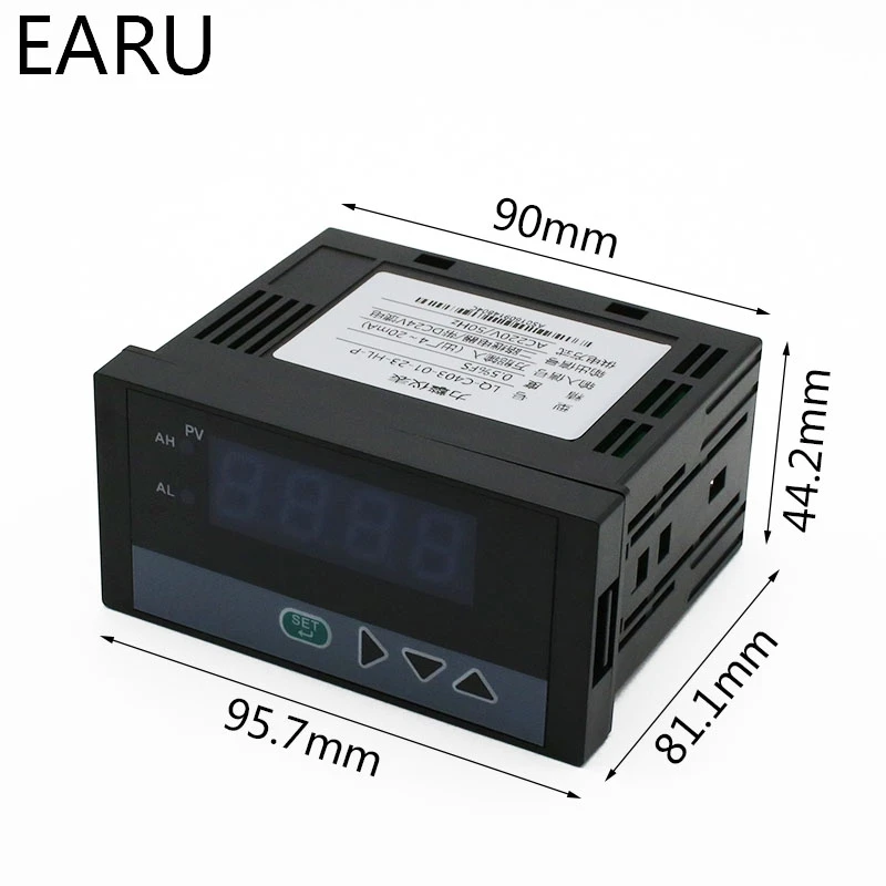 Sensor Meter Controller Temperature Pressure Water Level Control J K PT100 4-20mA 0-5V 0-10V universal Input 2 Way Relay Output