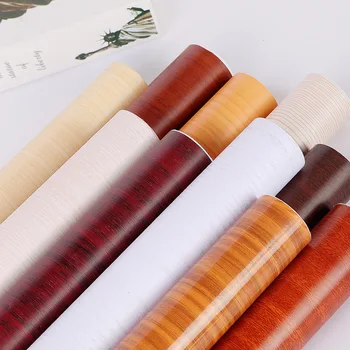 

5M Waterproof Wood Vinyl Wallpaper Roll Self Adhesive Contact Paper Doors Cabinet Desktop Modern Furniture Decorative Sticker