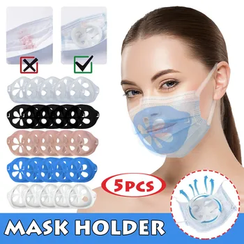 

5pcs Reusable Dustproof 3d Mask Bracket High Quality Mask Accessories Prevent Mirror Fogging Breathe Unisex Mascarilla Holder