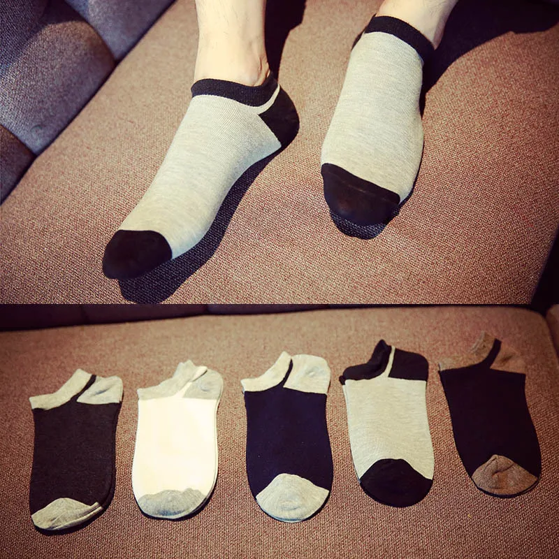 10 pair/lot Cotton Men's Short Socks Breathable Invisible Boat Slippers Comfortable Ankle Summer Men/Male Wholesale | Мужская одежда