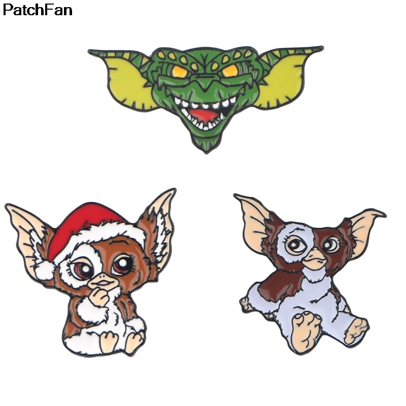 20 шт./лот A2555 Patchfan Gremlins модные забавные очаровательные милые Мультяшные булавки для детей, мужчин, женщин, броши, аксессуары для одежды, ювелирные изделия, значки