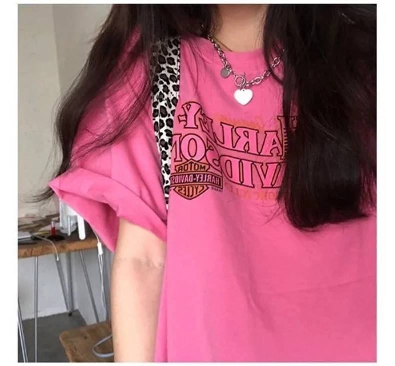 4 Sizes M-2xl Causal Loose All Match Fashion Basic Cute Letter Printed Short Sleeve Women Top Woman T-shirts | Женская одежда