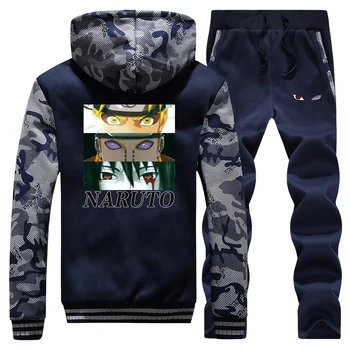 

Winter Mens Sportwear pants Sets Male Fleece Thick Warm long sleeve Tracksuit Jacket + Pants Men Sweatshirts popular Hoodies set