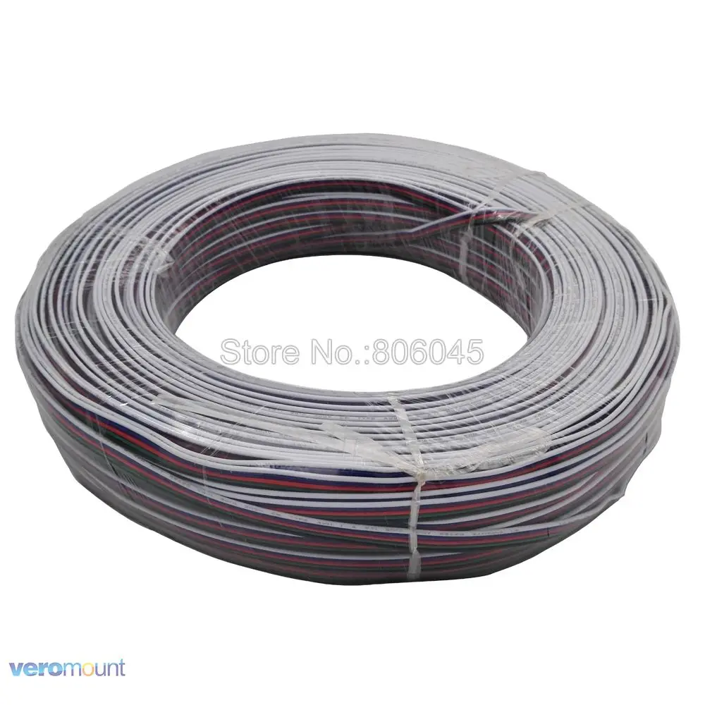 5 контактный Удлинительный Электрический кабель RGBW 1 100 м 22AWG