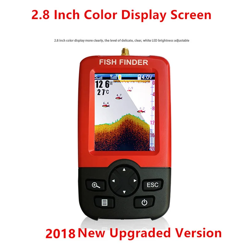 Smart Portable Depth Fish Finder with Wireless Sonar Sensor Echo Sounder Fish Finder for Lake Sea F
